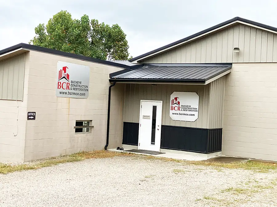 Pictured is the current headquarters building of Brown Construction and Restoration (BCR), located at 1154 S, Michigan Ave. in Wellston. A planned expansion by BCR will result in the creation of 40 new jobs and the relocation of its headquarters to an industrial park on Honeysuckle Lane in Wellston. (Telegram Photo by Pete Wilson)